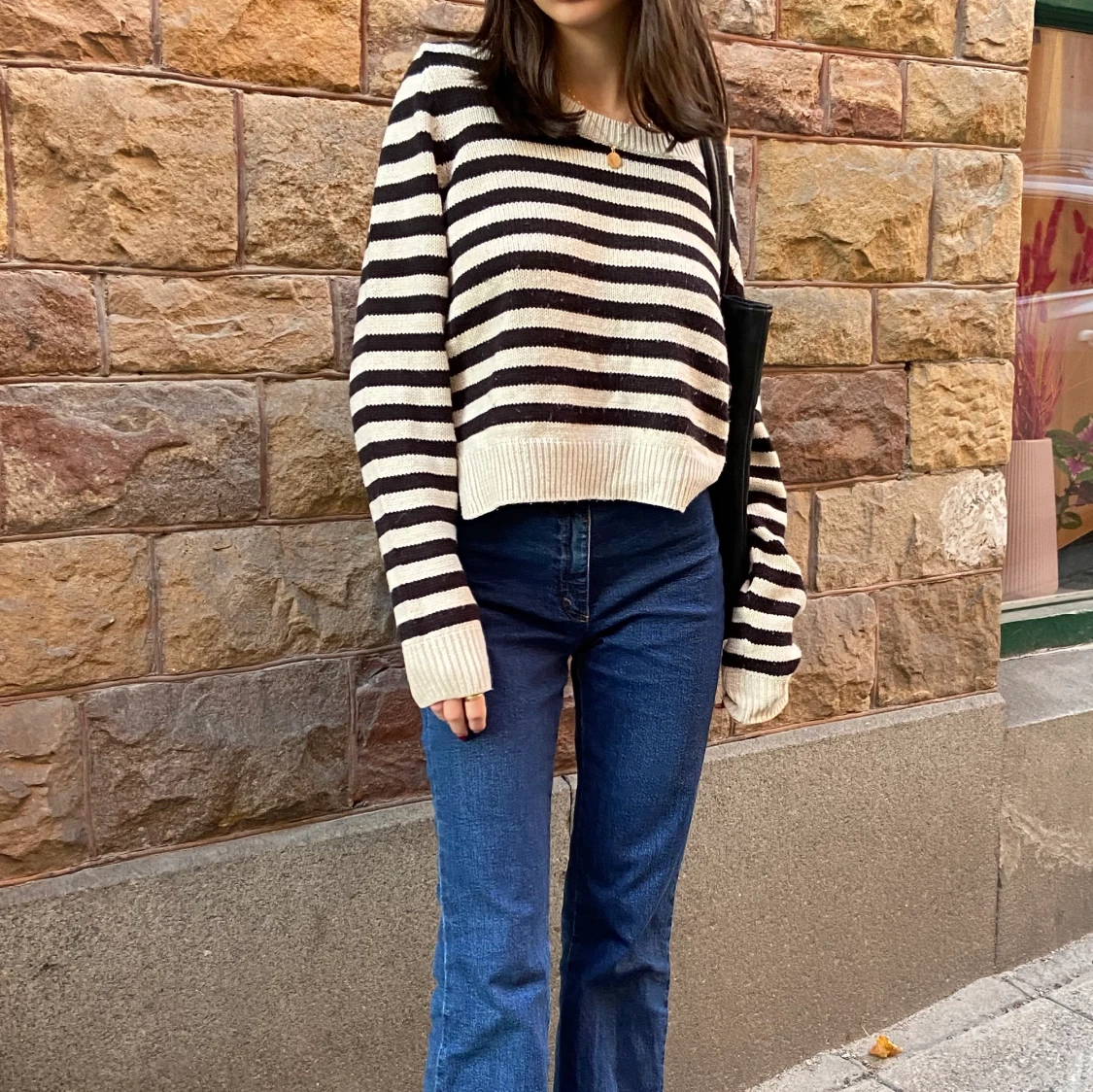 Svart Vit randig tröja