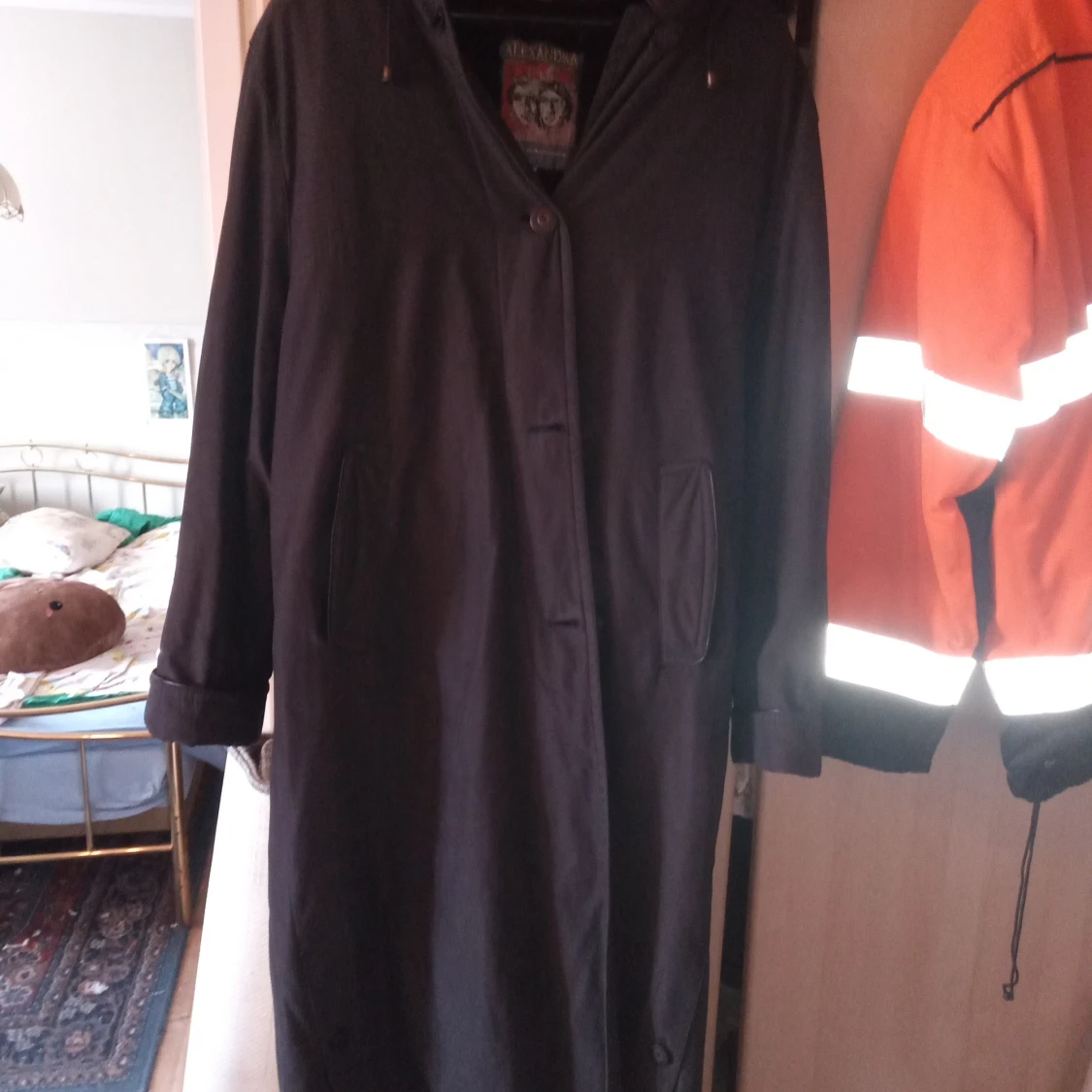 Blå damkappa fodrad stl 44. - 91