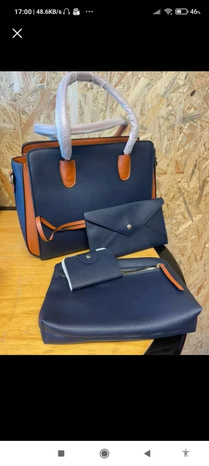 Väska - Handväska ,blå I set