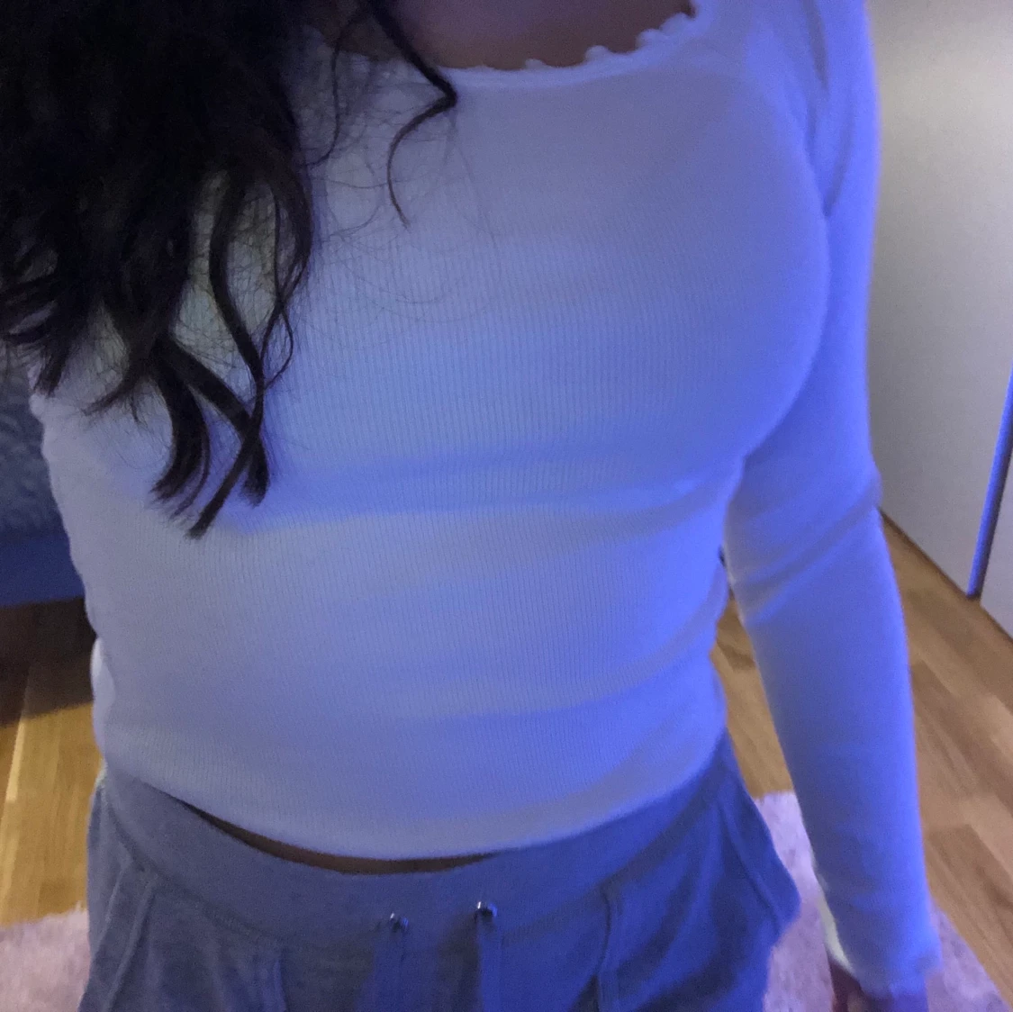 Långermad vit tröja S - 90