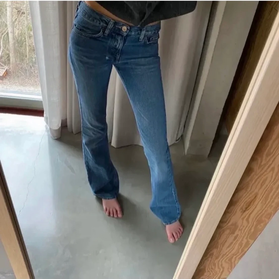 Lågmidjade bootcut - 90