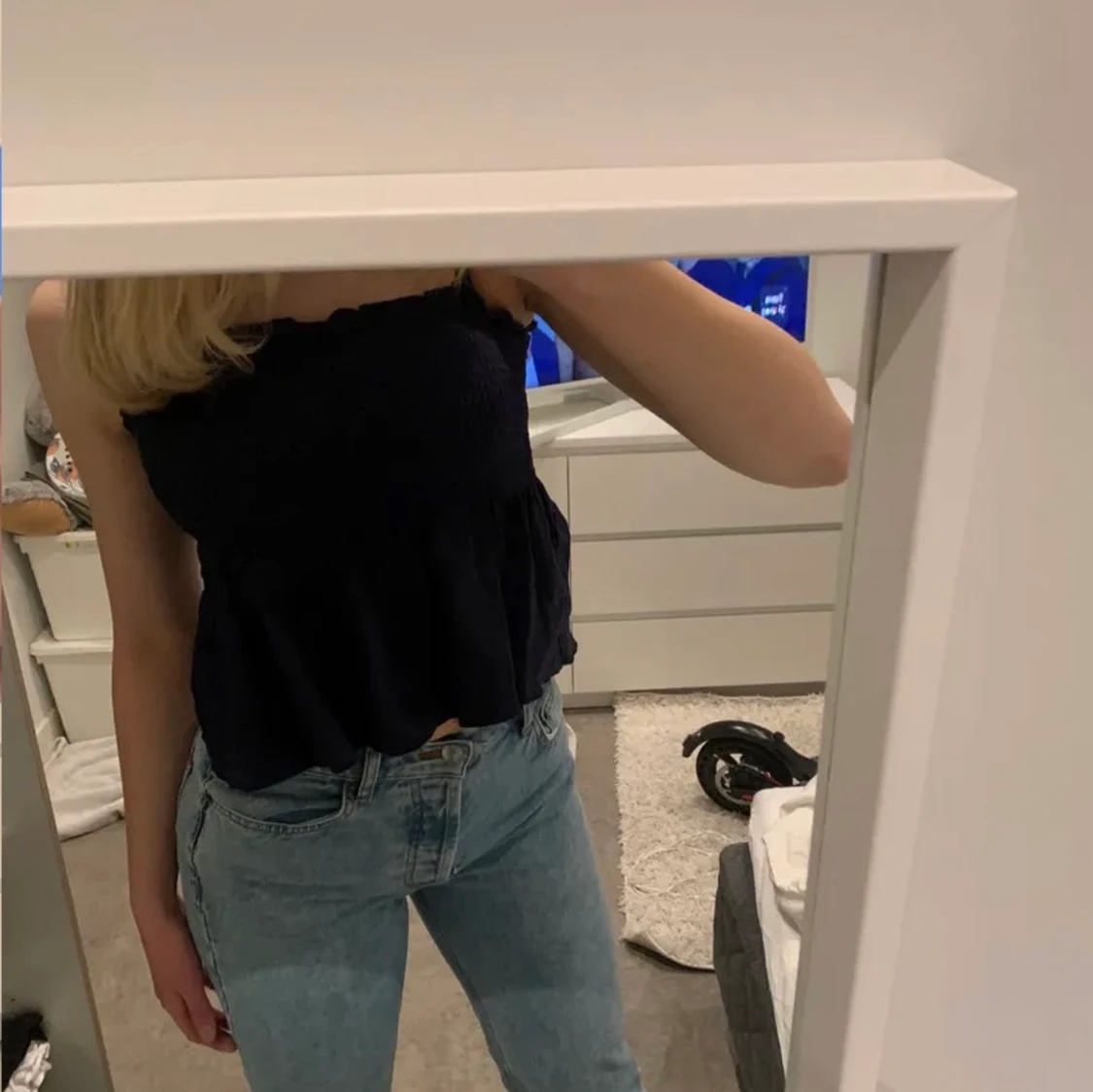 Marinblått linne - 90