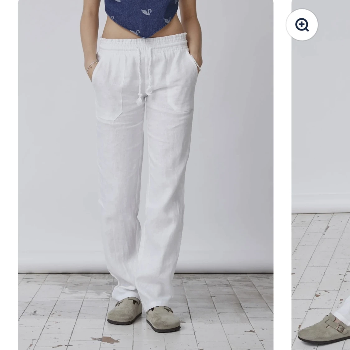 Lågmidjade linnebyxor  - 91