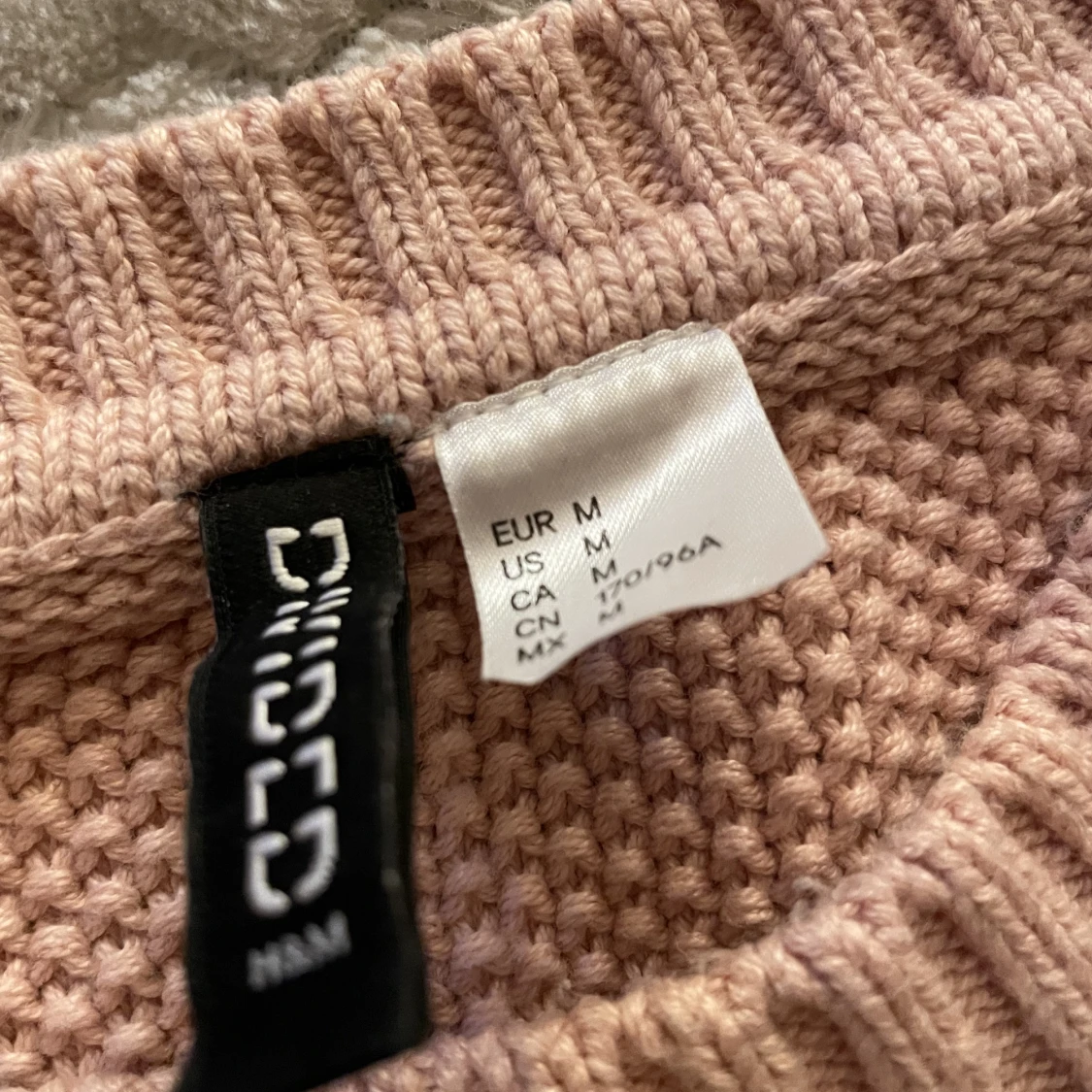 Stickad tröja, rosa  - 91