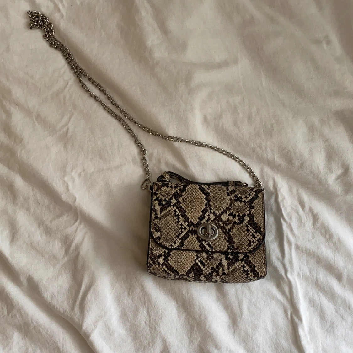 Liten väska ormskin