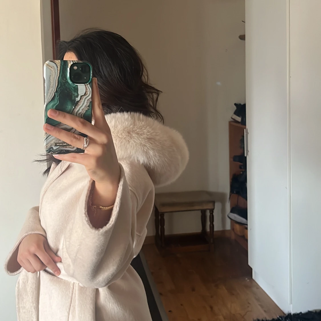 Ljus beige kappa  - 90