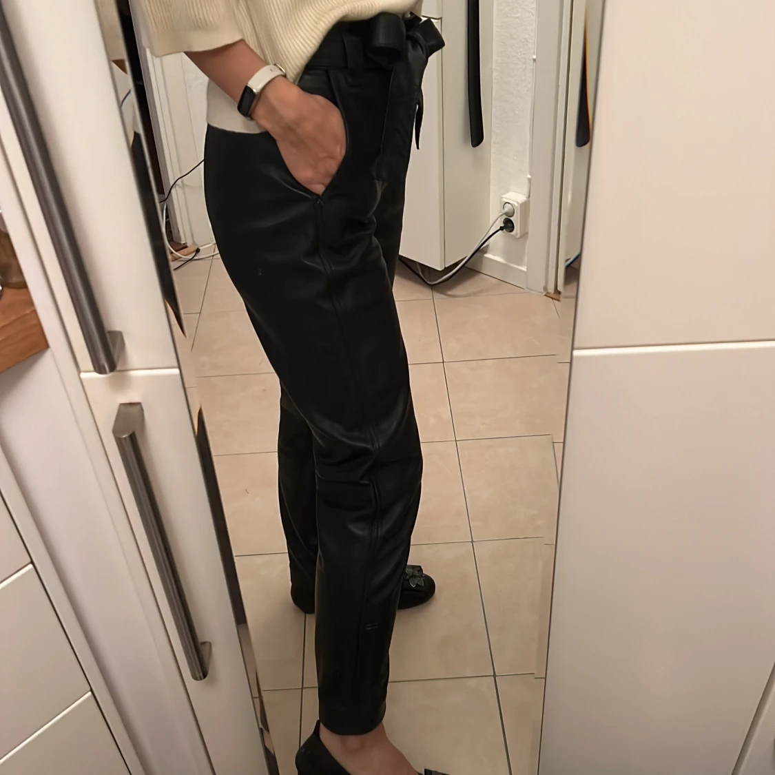 Äkta skinn byxor - 90