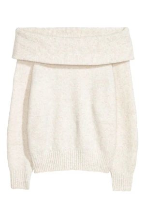 Hm shoulderless sweater storlek L - Säljer en tröja köpt 2 november och använt max 5 gånger 