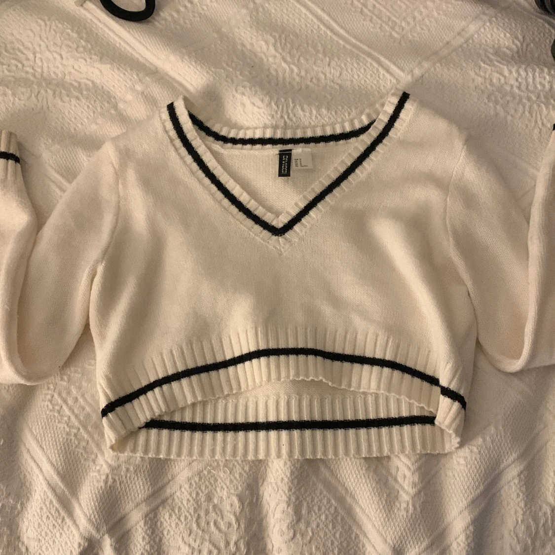 Vit svart tröja från H&M