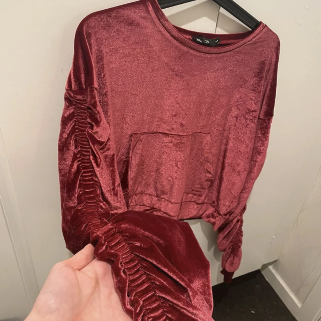 Burgandy tröja velvet - 90