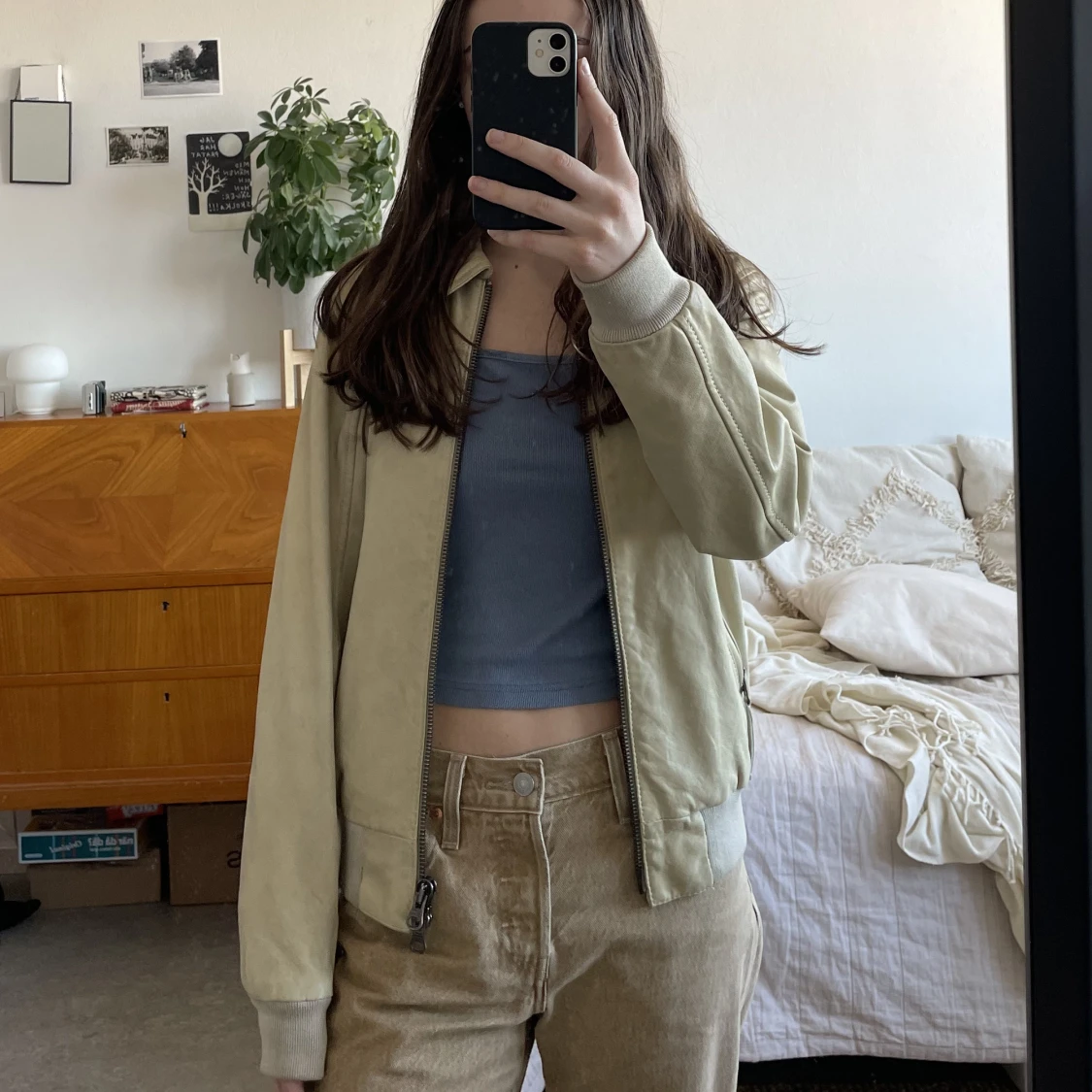 Beige skinnjacka - 91