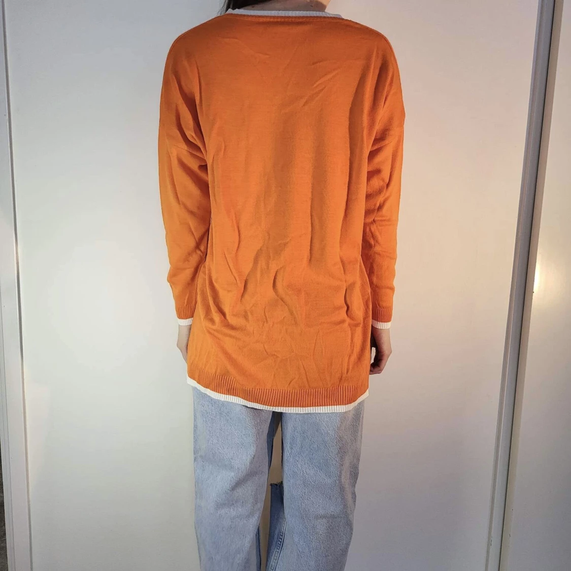 orange stickad tröja från turkiskt märke Eser Triko - 91