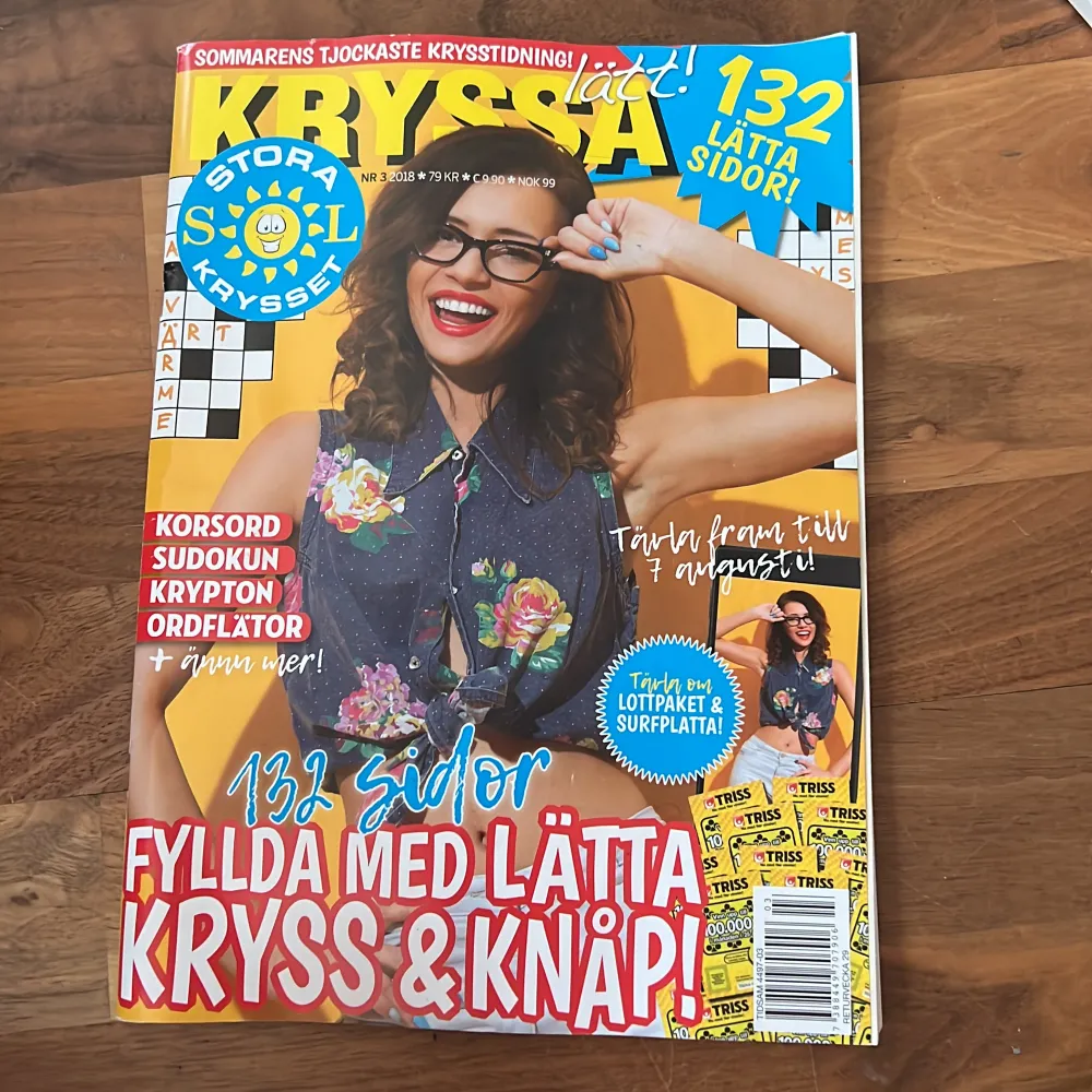 En väldigt rolig tidning där man kan göra allt möjligt. Det är tyvärr ca 7 sidor av 132 sidor som jag har skrivit på. Övrigt.