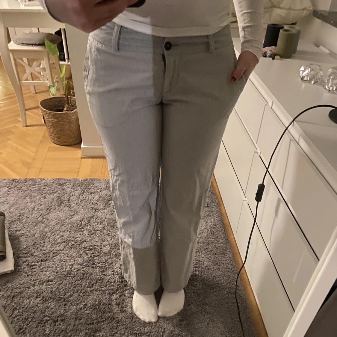 Lågmidjade kostymbyxor 