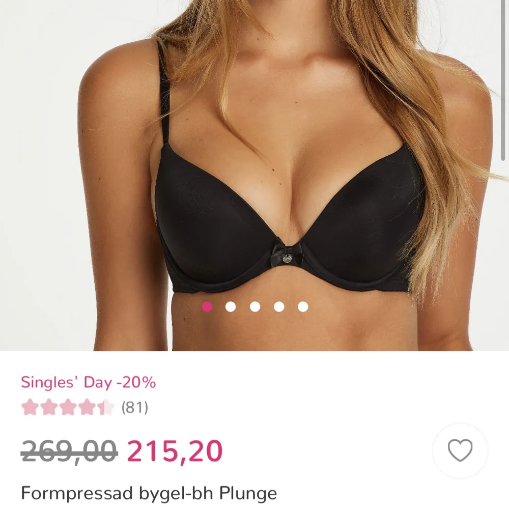 Helt oanvänd då jag köpte fel storlek, ingen vadering endast underwire. Strl 70A <3. Övrigt.