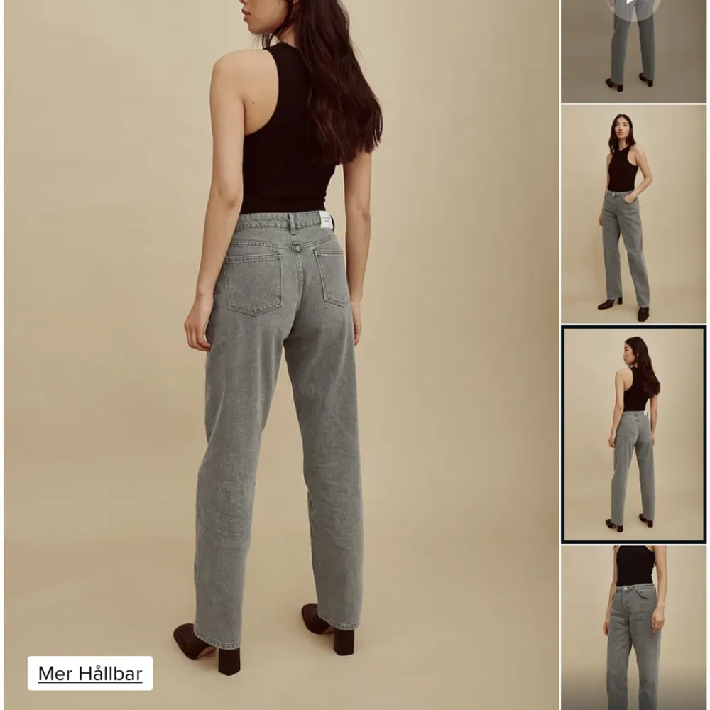 Har dessa jeans från Nakd som är mid waist i stl 34, använda typ 2 gånger så i väldigt fint skick. 200kr eller bud. Jeans & Byxor.