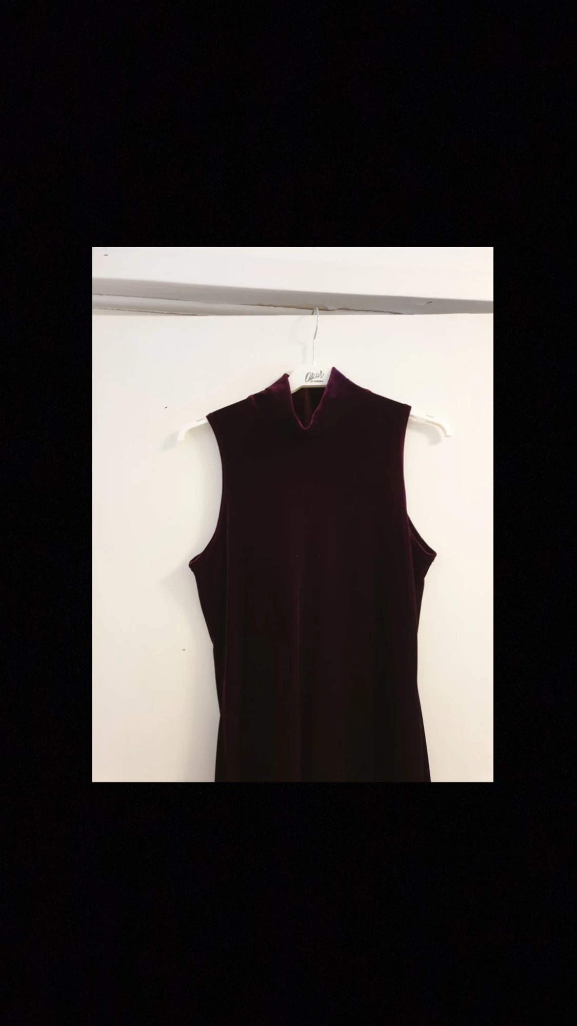 Vinröd/lila sammetsklänning - 91