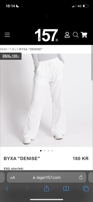 vita linnebyxor stl S - Säljer dessa helt slutsålda linnenyxorna med lapp kvar från lager 157 i storlek S. Säljs pga fel storlek