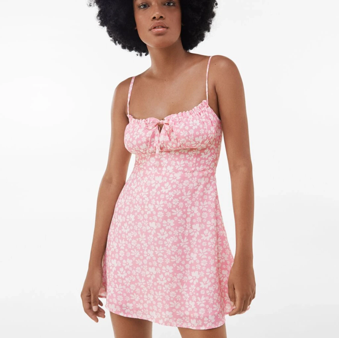 Rosa Bershka klänning