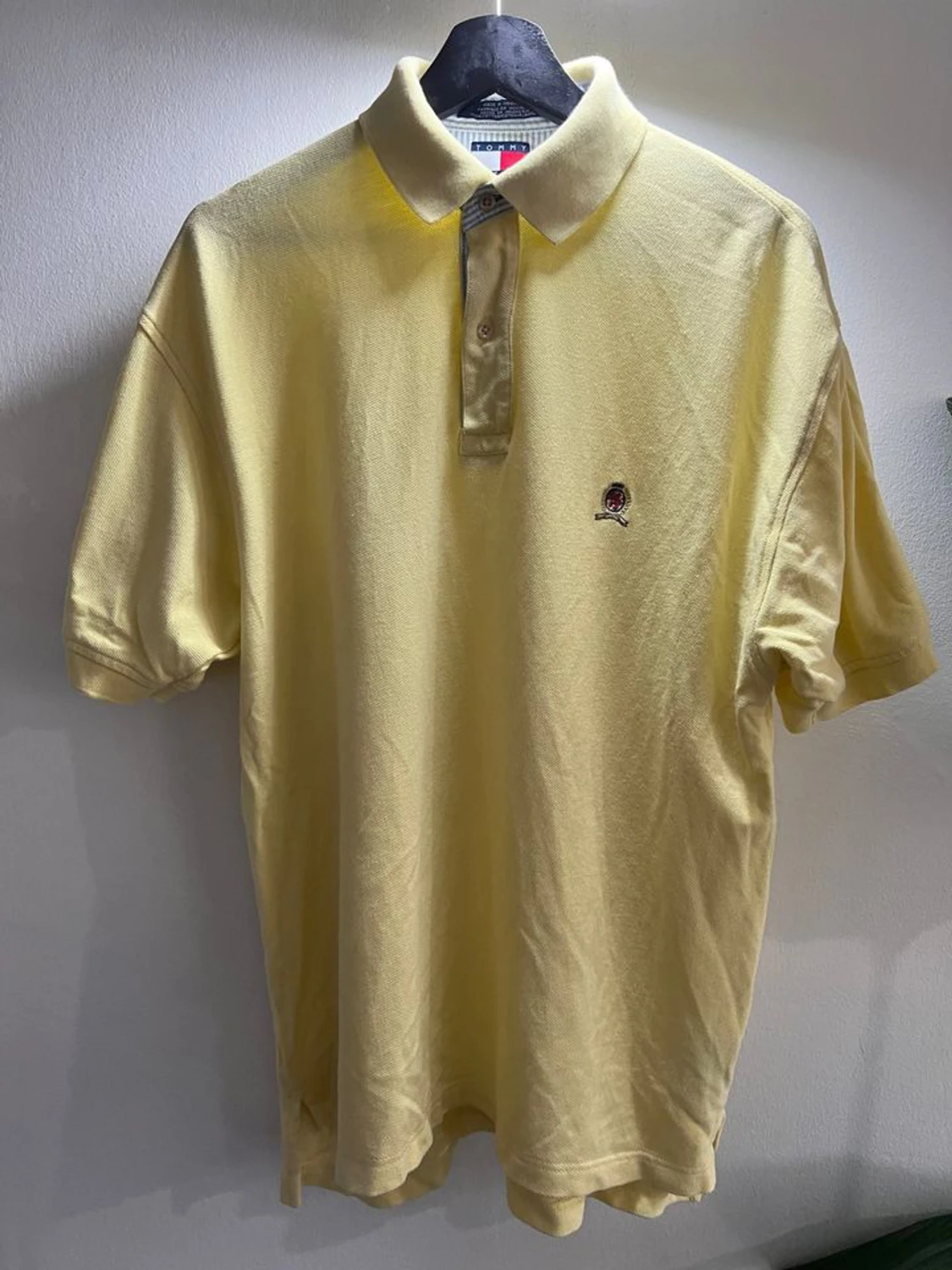 Tommy Hilfiger Piké gul retro 80-tal