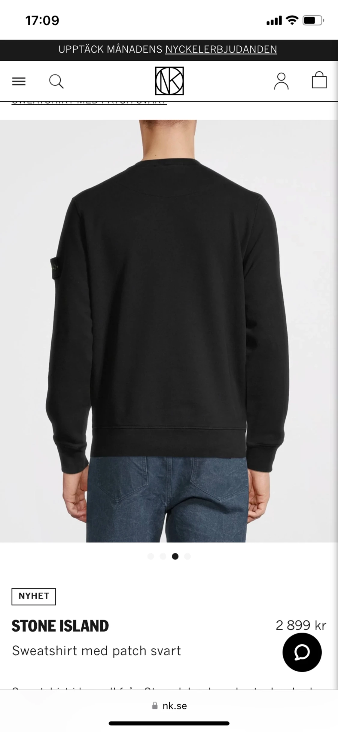 Stone island sweatshirt svart