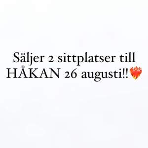 Säljer 2 biljetter till Håkan på Ullevi!! Skicka privat för mer info!