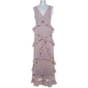 En fin rosa volang klänning från H&M. Är för långt för mig som 155cm och passar därför nån som är över 160cm. I superbra skick😊. 