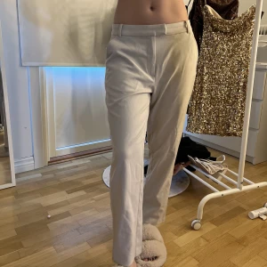 Lågmidjade kostymbyxor - Beiga kostymbyxor i kort modell från Ivy Revel! Köpta för längesedan men helt oanvända eftersom de är för korta för mig.