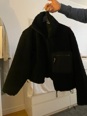 Svart zara koft-jacka - Storlek s, svart 