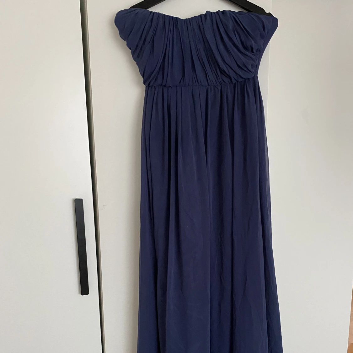 Blå maxiklänning oanvänd 34/xs