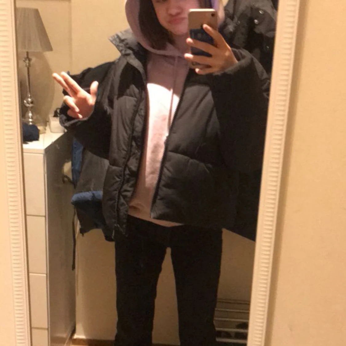 Svart vinter jacka  - 90