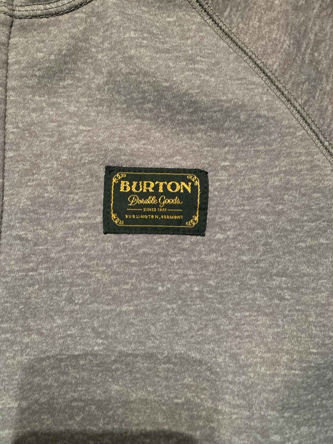 Grå Burton zip hoodie  - 90