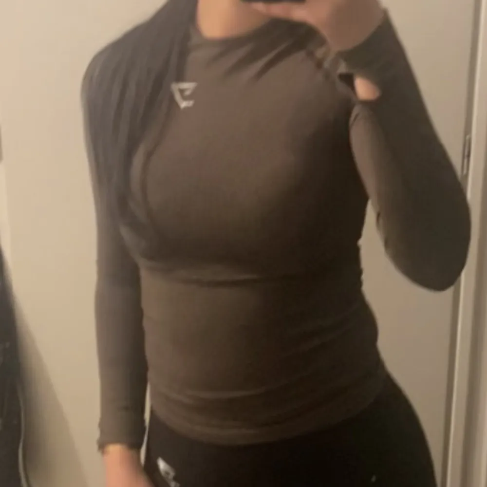 Säljer Gymshark Vital Seamless 2.0 Long Sleeve Top - Brown Marl som jag enbart har testat och som inte finns kvar på hemsidan jag köpte den för 449kr och säljer för 245 kr inkl frakt🤎. Hoodies.