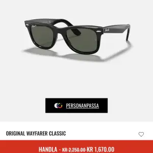 Helt nya Ray Ban solglasögon. Ordinarie pris 2250kr, säljer för 800kr.