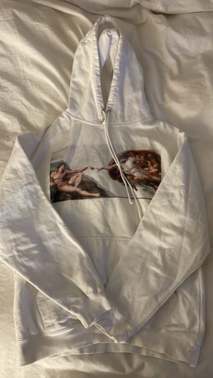 Hoddie med tryck! - snygg hoddie med tryck storlek M men mer som en S skulle jag säga🤍säljes då den inte kommer till användning! liknar the cool elephant🤍