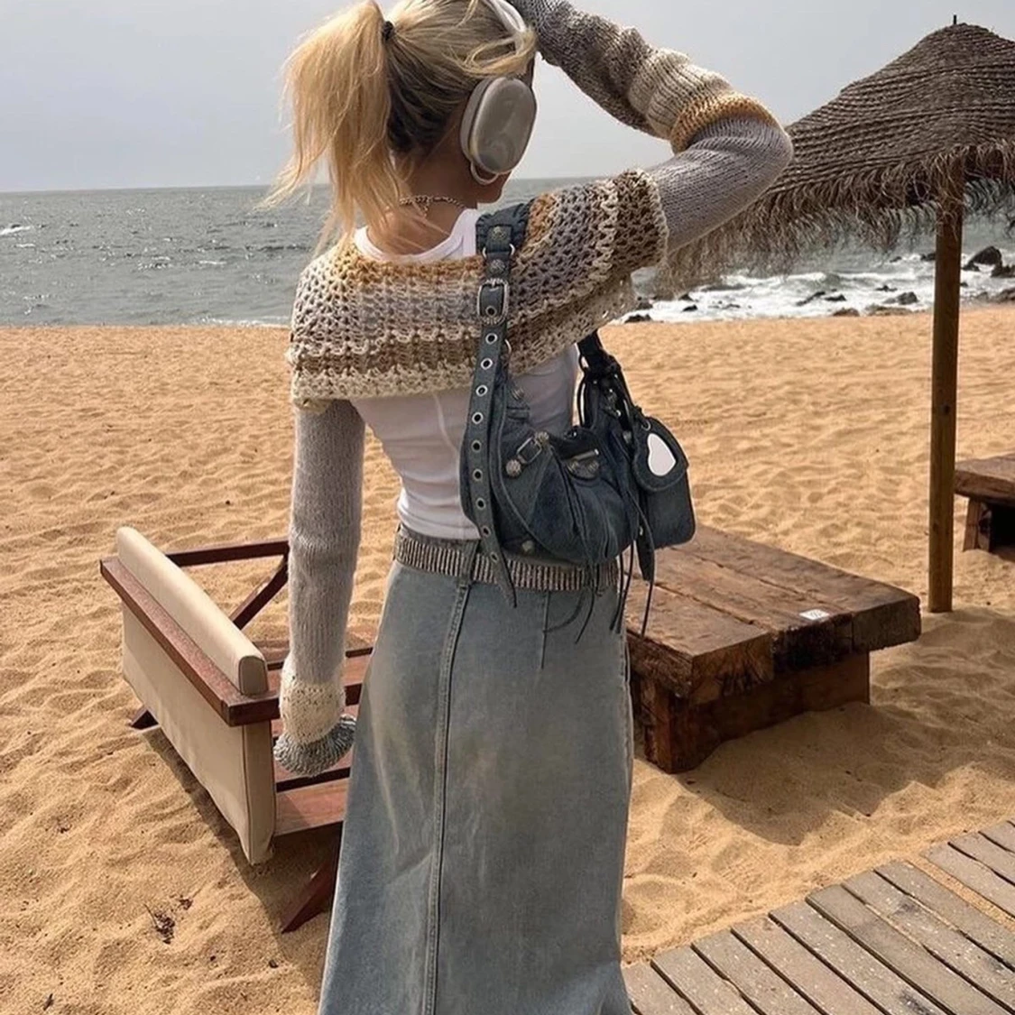 Stickad tröja ”sleeves”  - 91