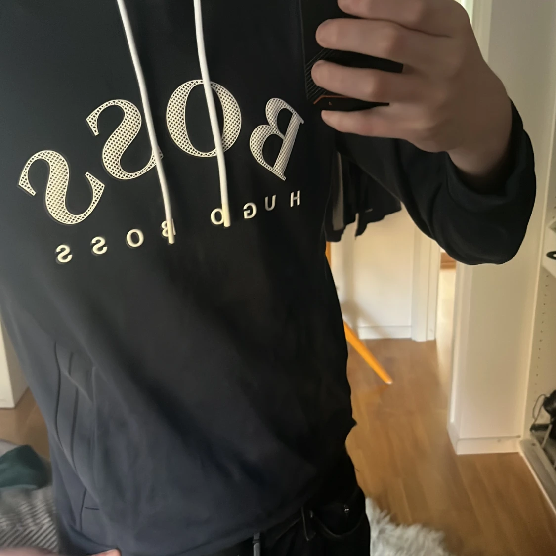Hugo boss hoodie, mörkblå