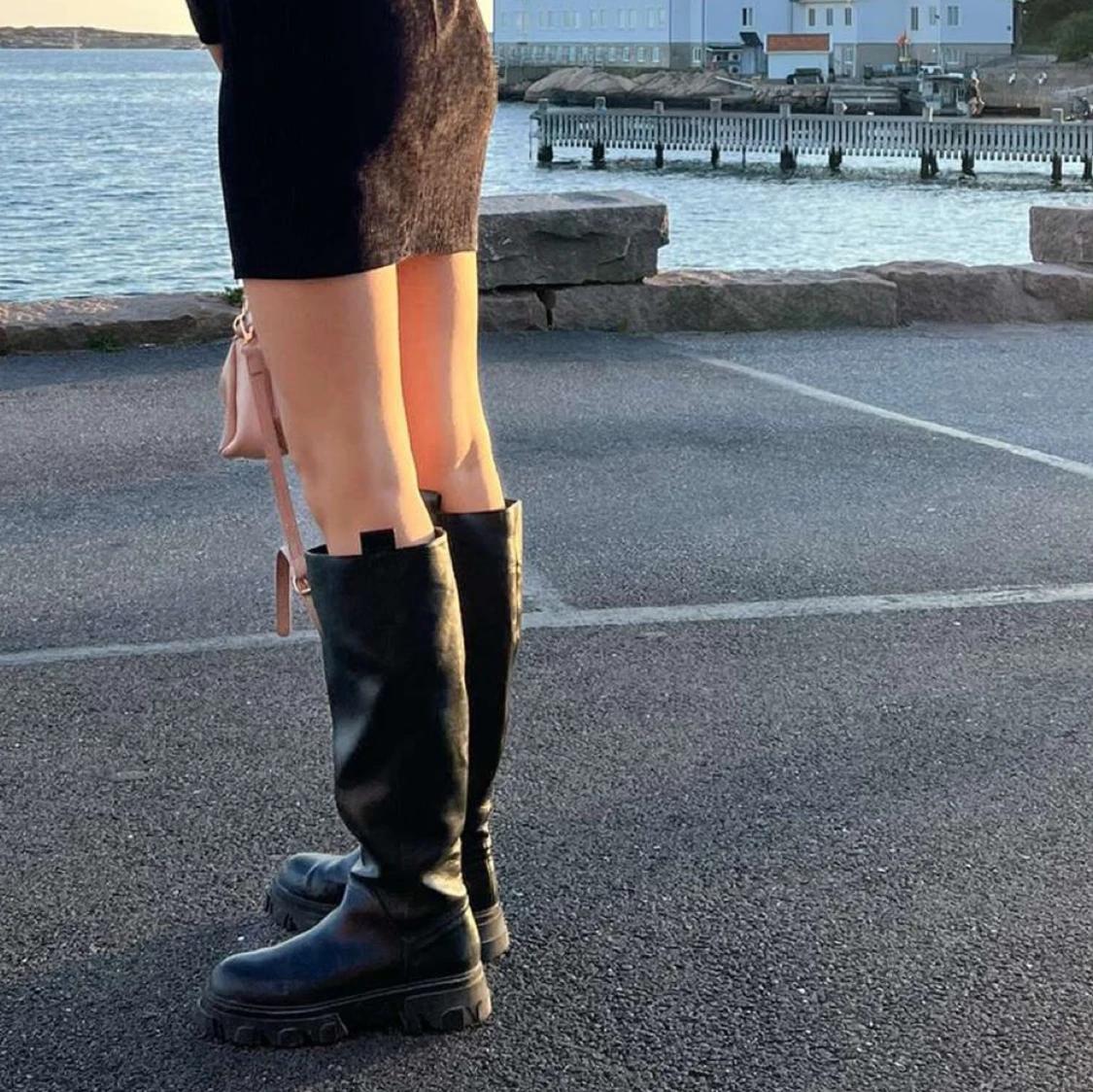 Svarta höga boots - 90