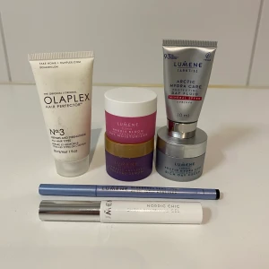 Hudvårdskit! Olaplex, Lumene  - Säljer lite produkter från Lumene och en från Olaplex. Alla är oanvända/oöppnade!!  ✨ Olaplex No.3  Lumene eyeliner  Lumene brow gel Blandade krämer/serum 