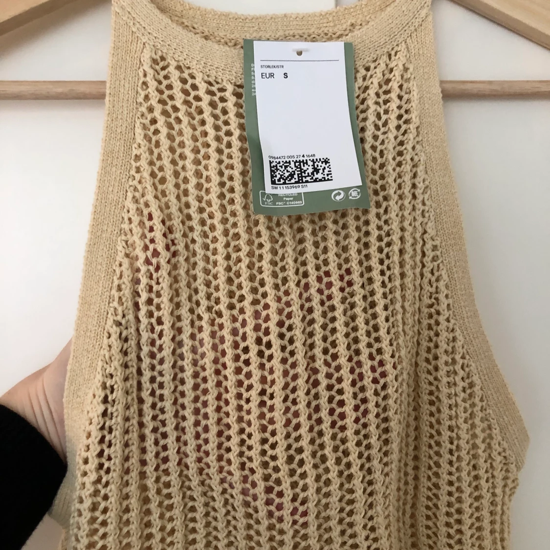 oanvänt! HM virkad linne S