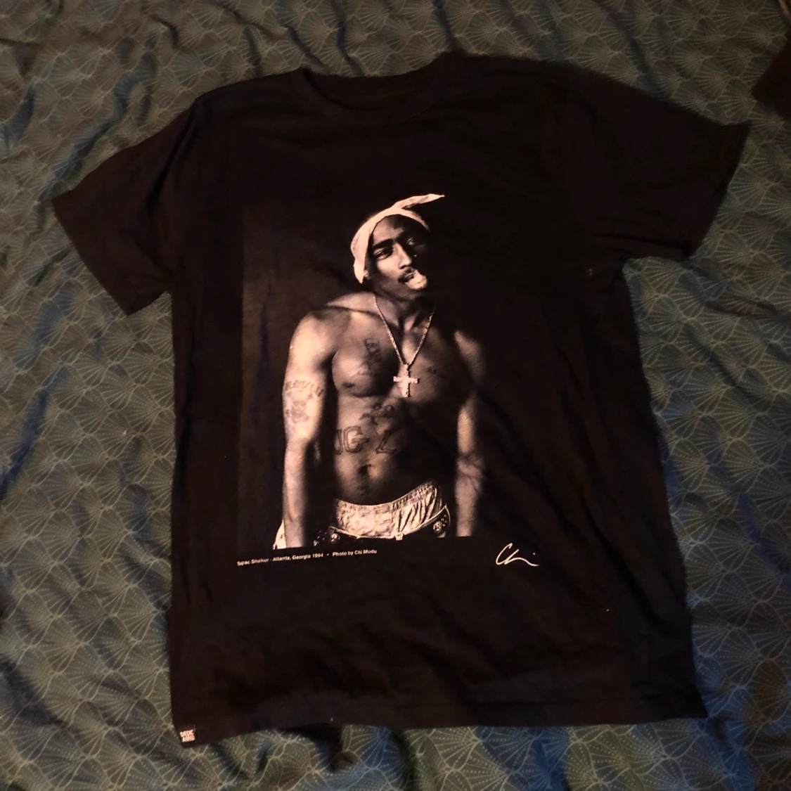 svart Tupac t-shirt