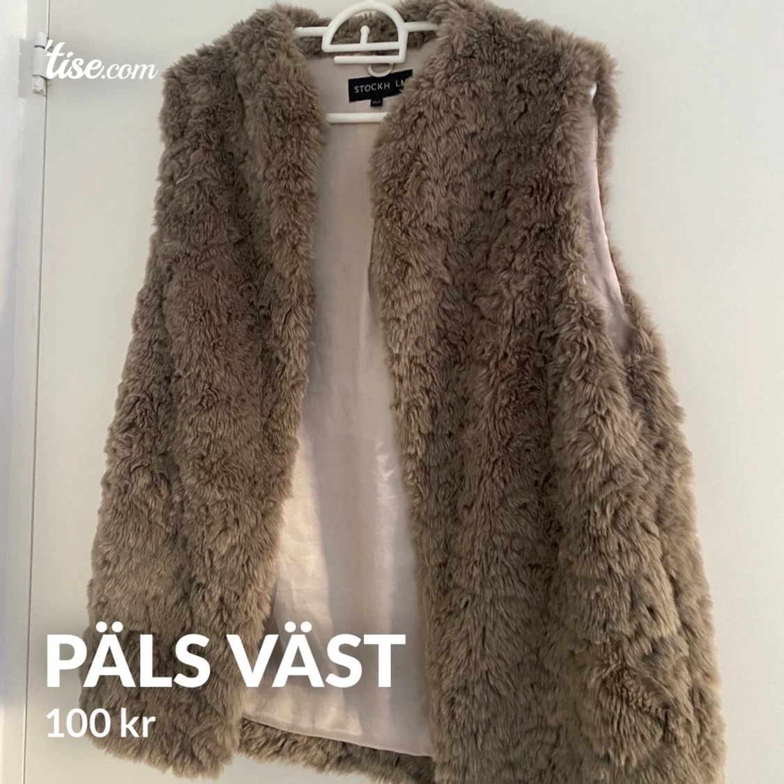 Pälsväst storlek S 