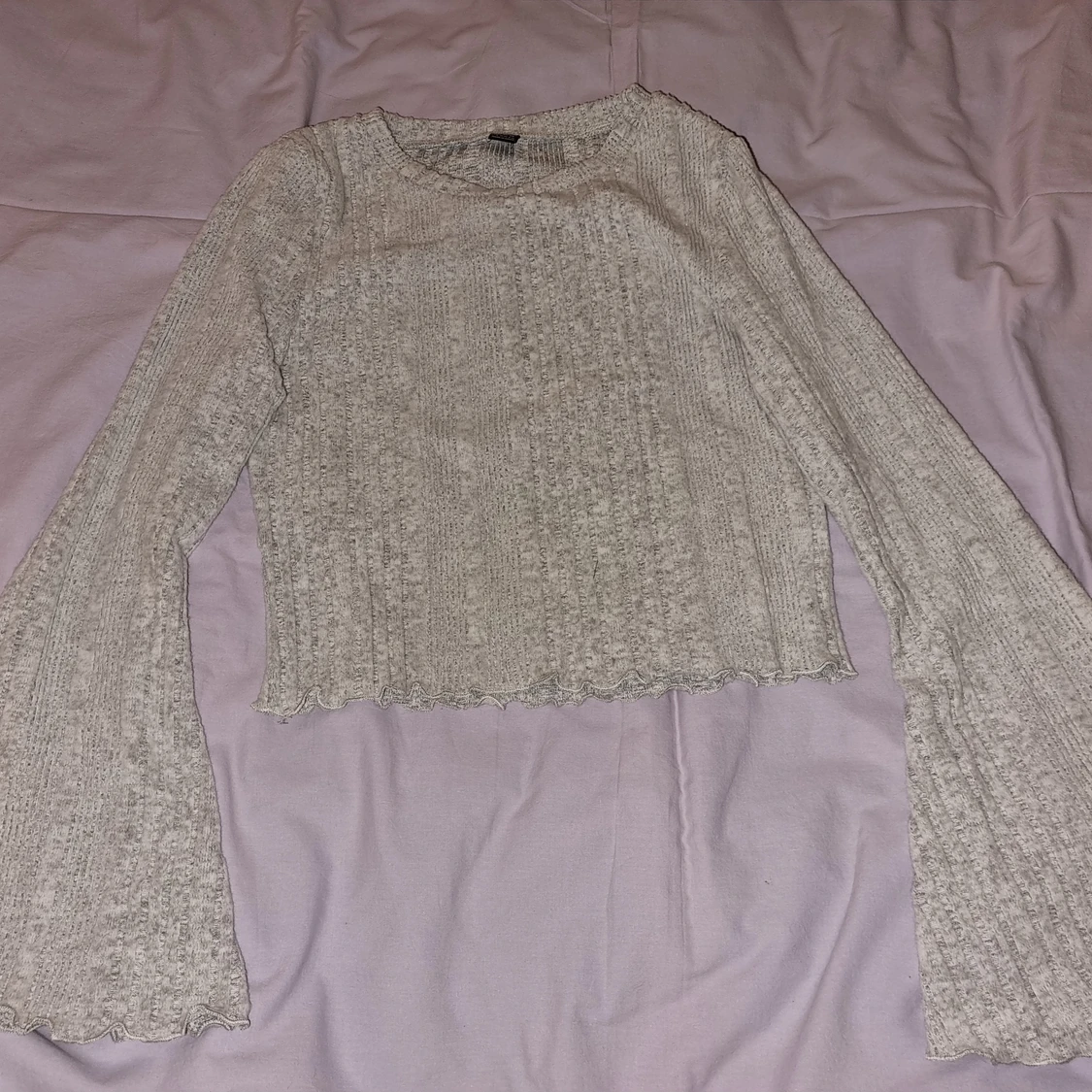 Ljusgrå trumpet tröja - 90