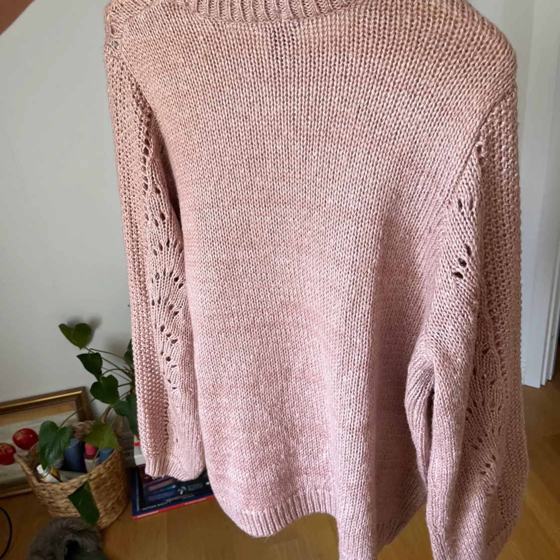 Stickad tröja ljusrosa oversized, Nyskick! - 90