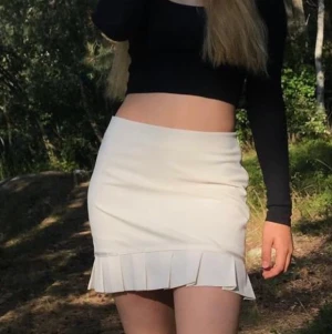 low waist kjol vit - mini kjol stl 34-36