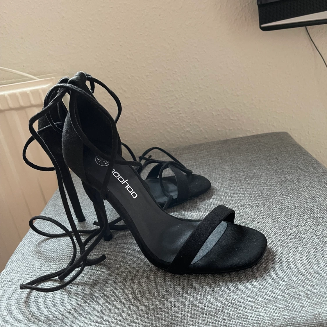 klackskor med snörning, svarta, storlek:36 - 90