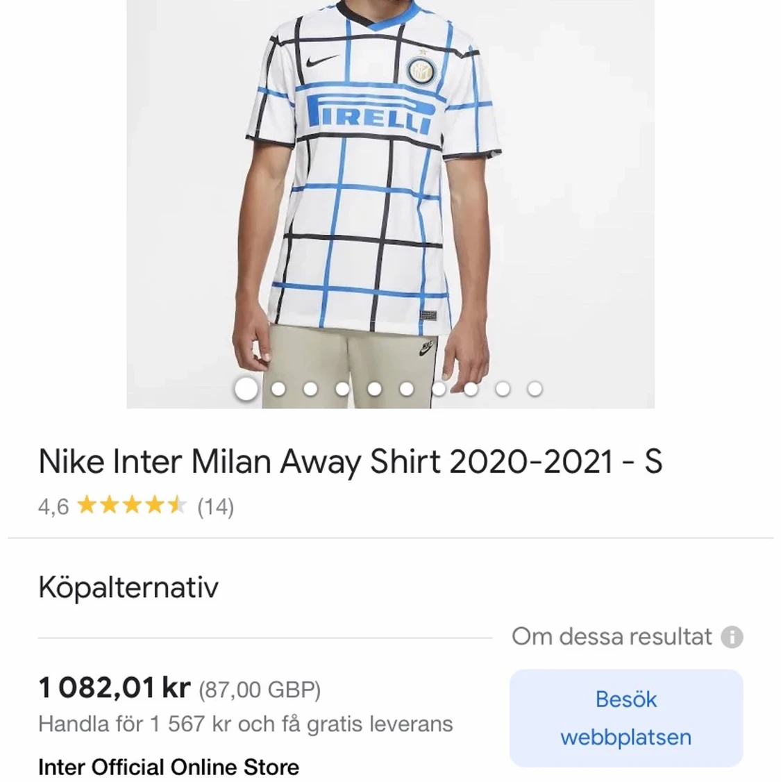 Inter fotbollströja  - 91