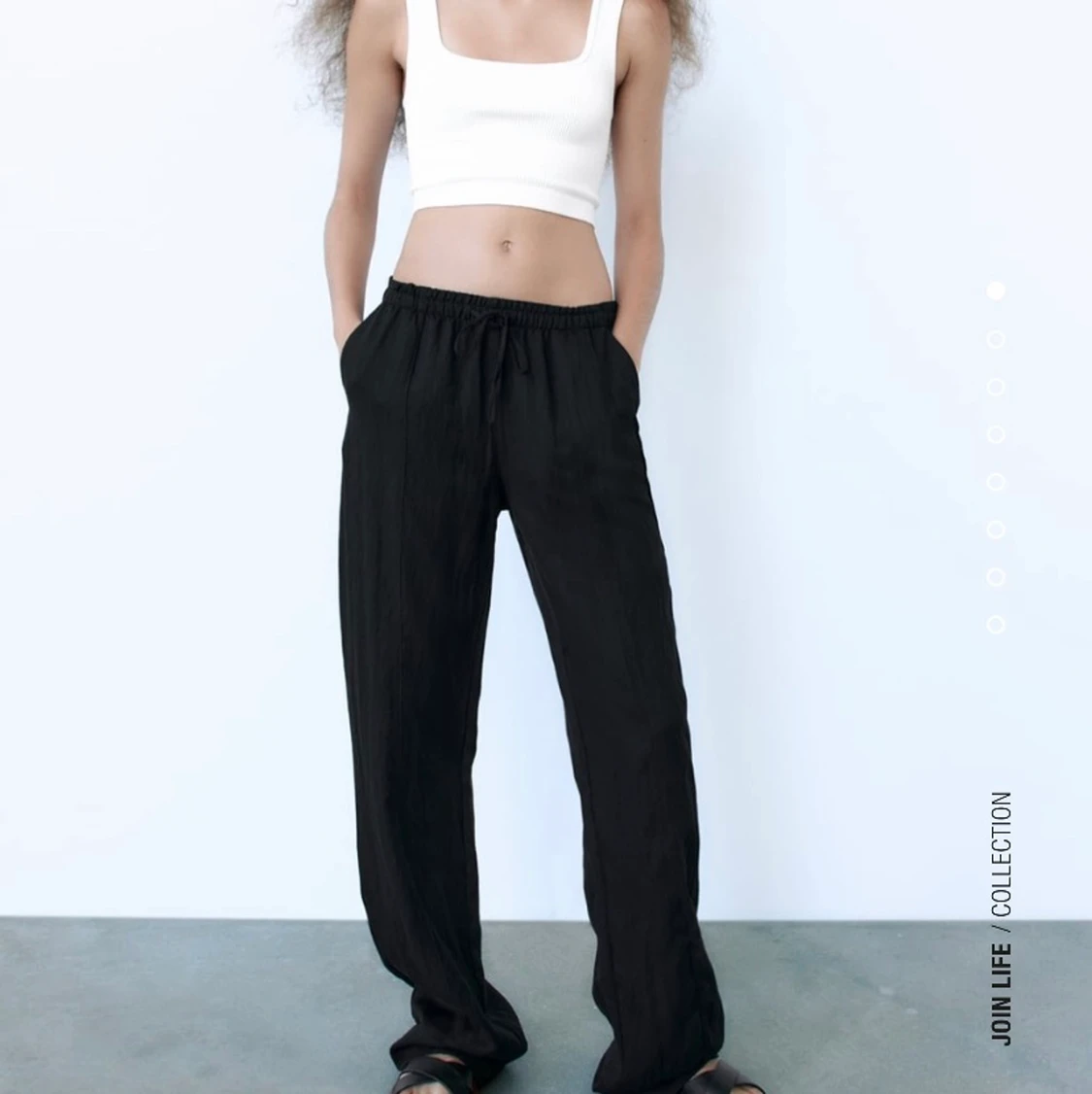 Svarta linnebyxor från Zara🖤