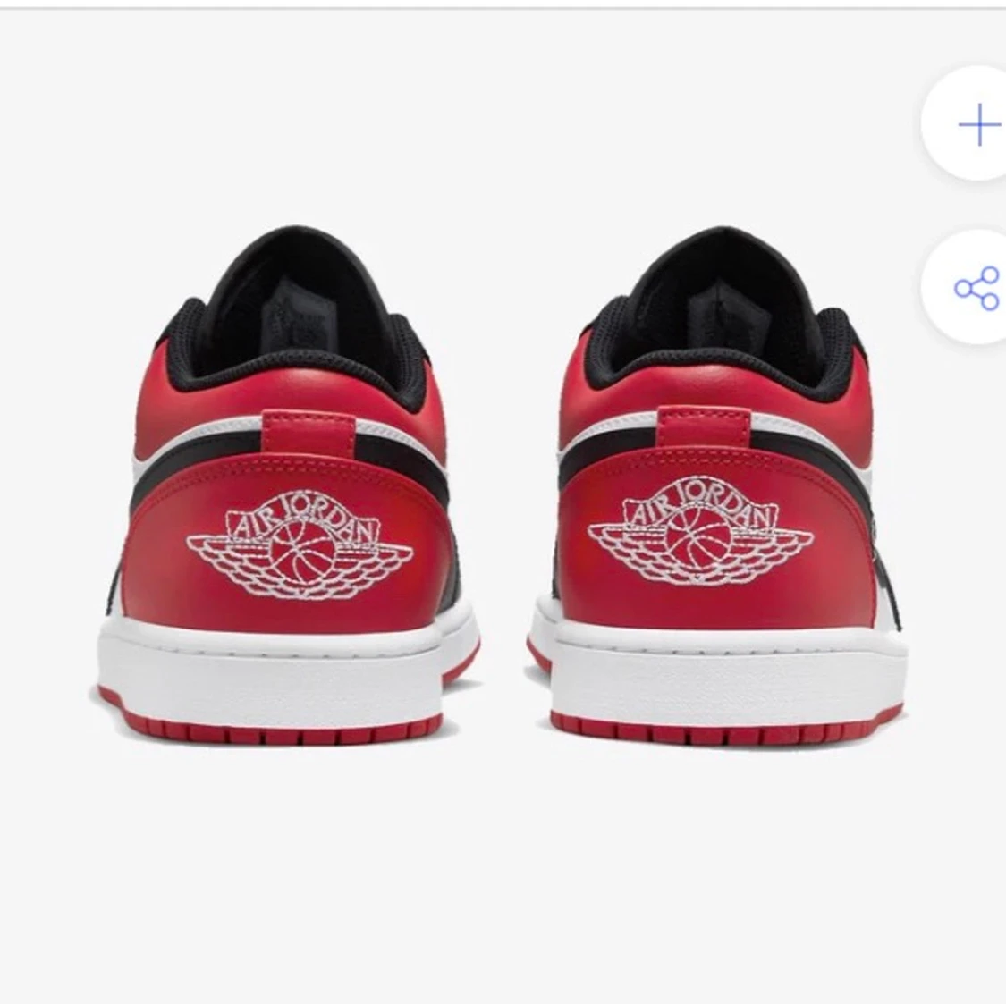 Jordan 1 Low ” bred toe” - 90