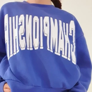 Blå hoddie  - Blå hoddie med tryck. Har använt fåtal gånger 😊